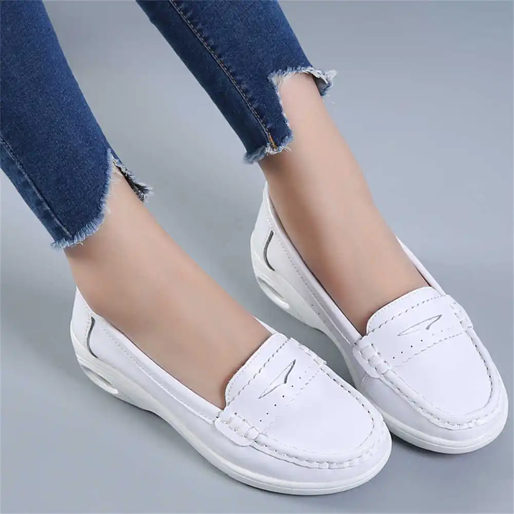 Luxury Lifestyle Shorts - Thick Sole Slipon White Trainers For