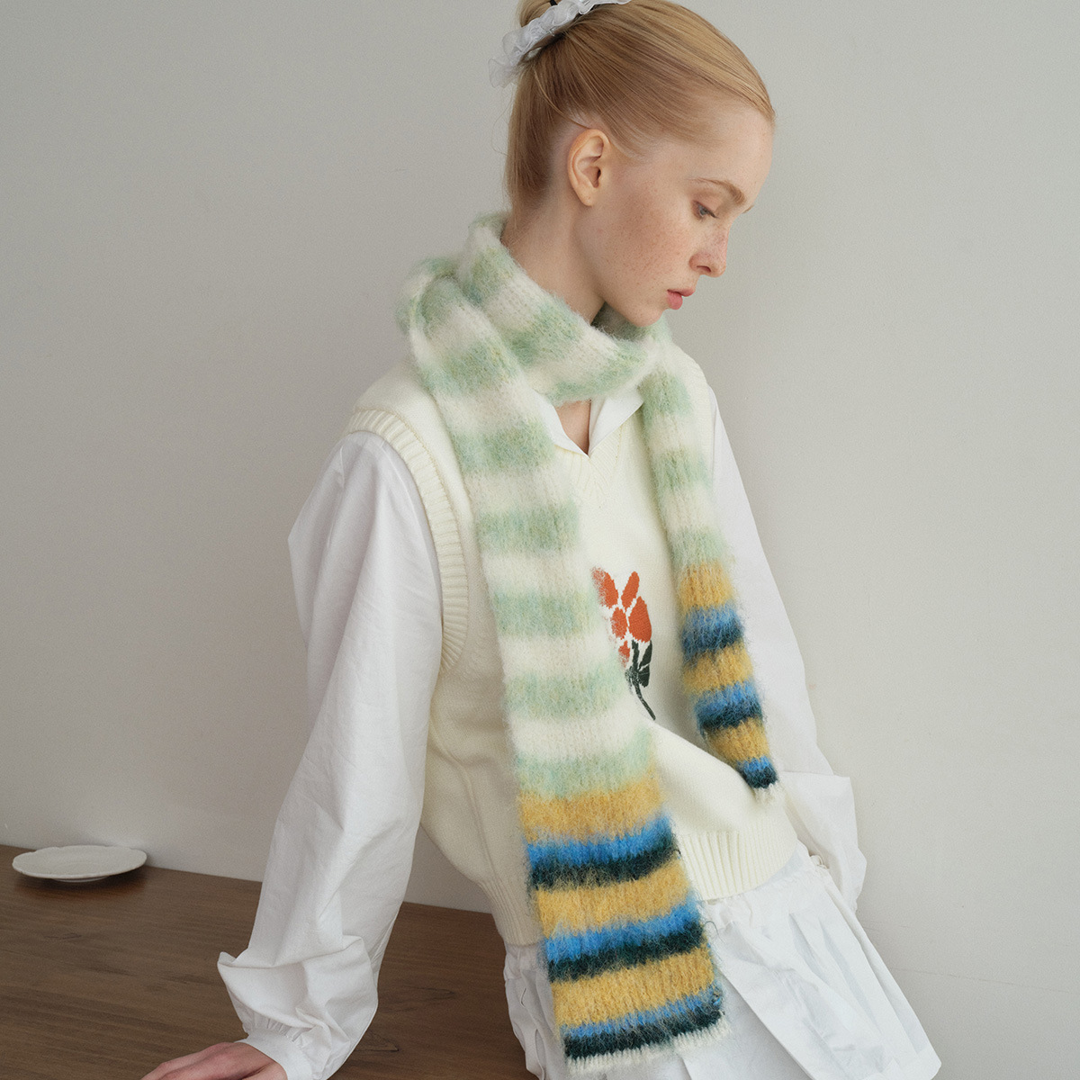 Cashmere Throw Blanket - Women Winter Cashmere Scarf 2025 Stripe