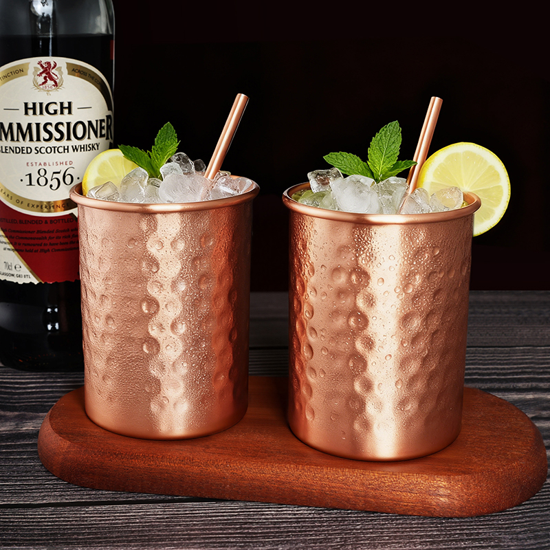 Copper Cocktail Mug - 2/4PCS Pure Copper Moscow Mule Mug