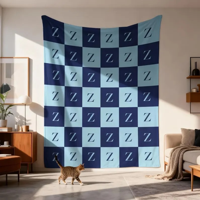 Grid Letter Blanket Plush Blan – Cashmere Throw Blanket recenzja i cena