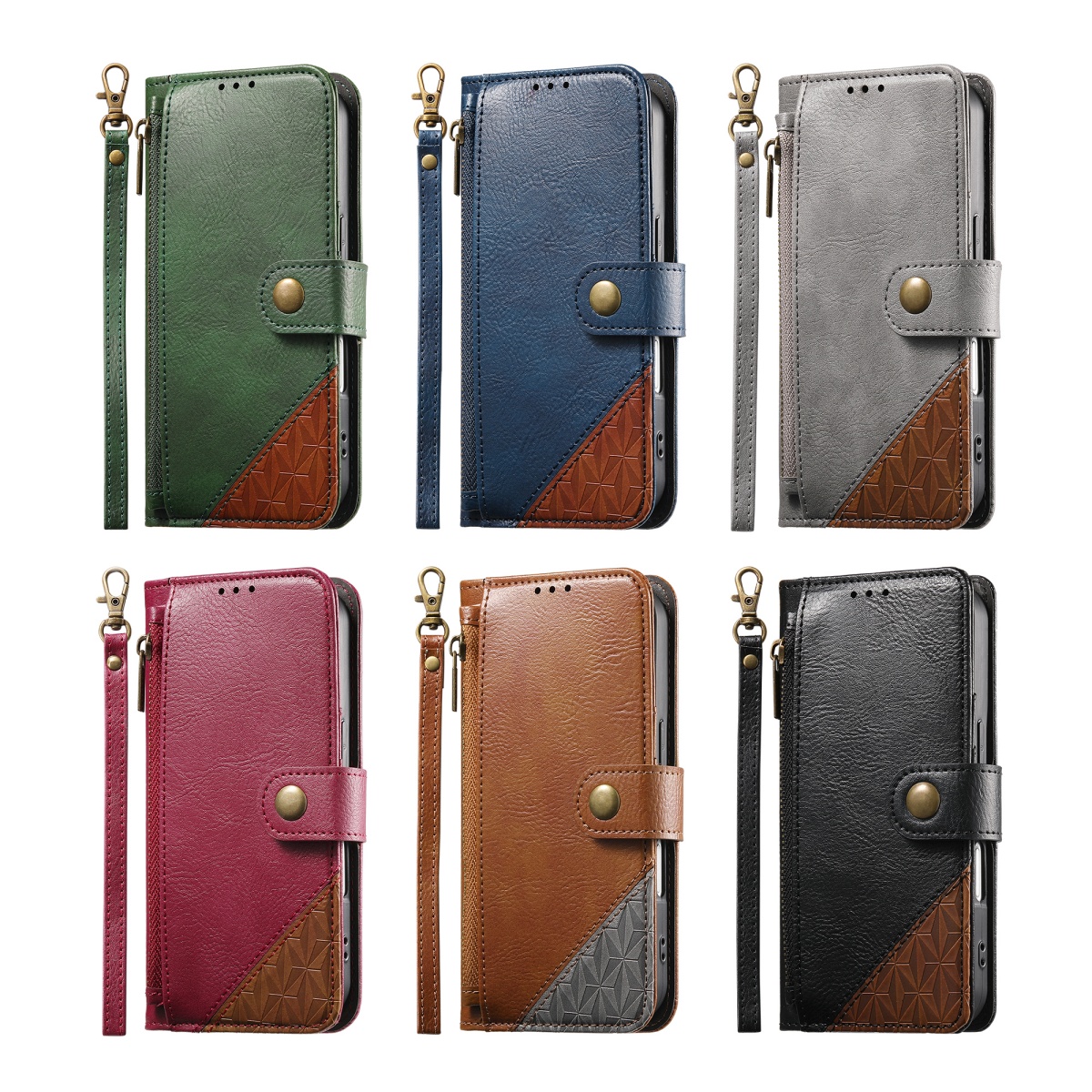 PU Leather Zipper Wrist Strap  – Leather Card Wallet recenzja i cena