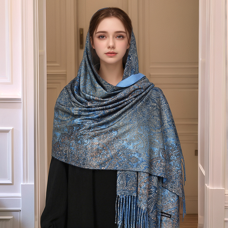 Luxury Paisley Pashmina Shawl  – Cashmere Throw Blanket recenzja i cena