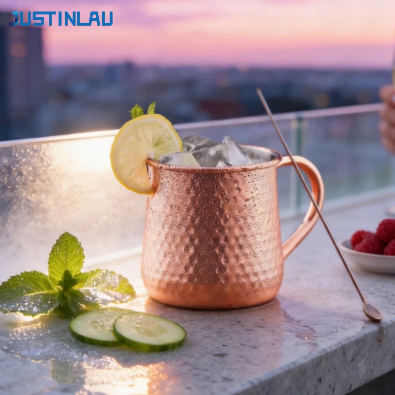 JUSTINLAU 500ML Cocktail Glass – Copper Cocktail Mug recenzja i cena