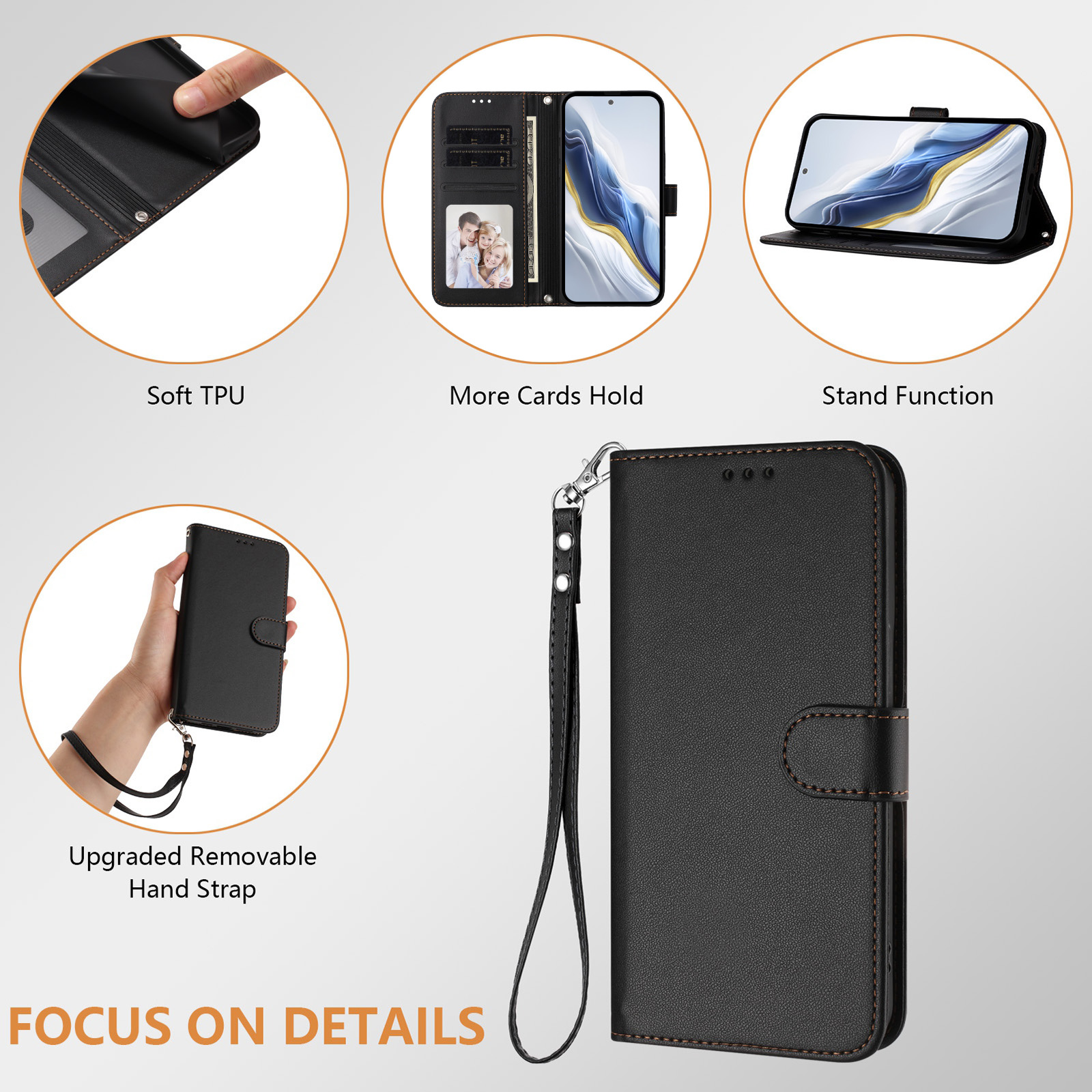 Solid Color PU Leather Lanyard – Leather Card Wallet recenzja i cena