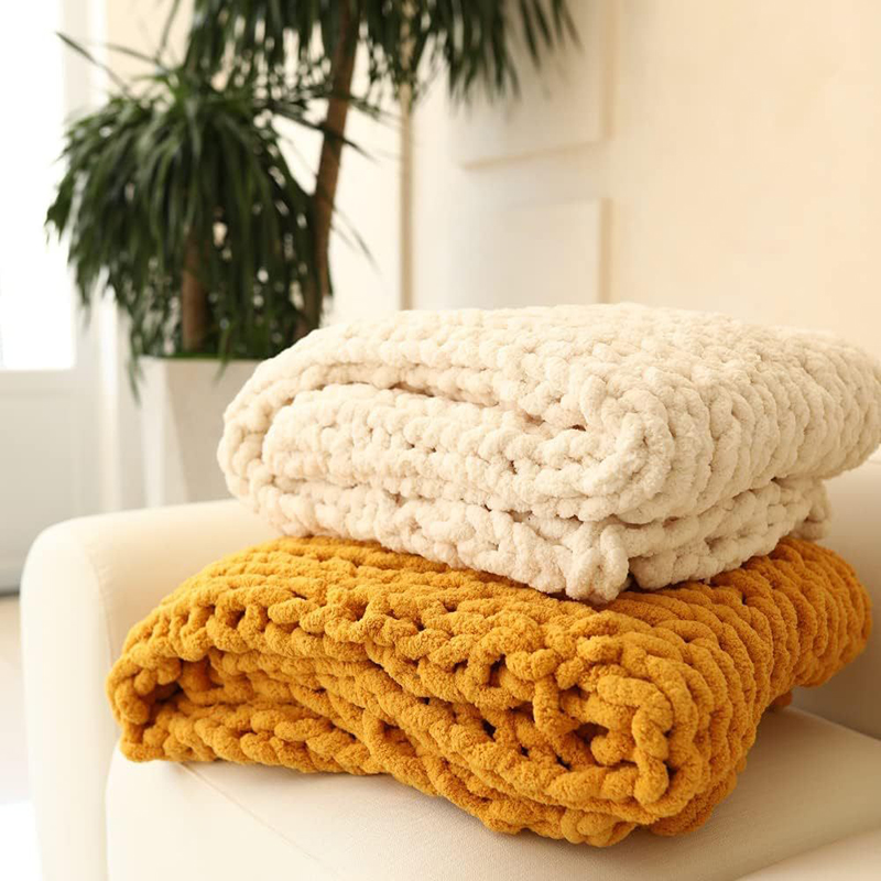 Hand Chunky Knitted Blanket Th – Cashmere Throw Blanket recenzja i cena