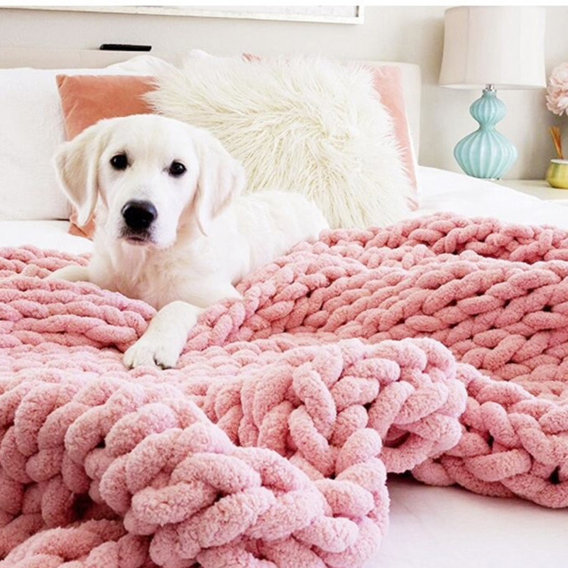 Hand Chunky Knitted Blanket Th – Cashmere Throw Blanket recenzja i cena