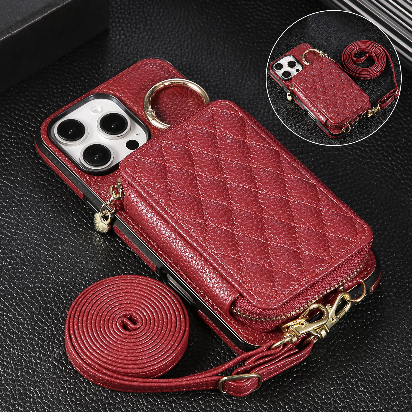 Crossbody Zipper Card Bag Wall – Leather Card Wallet recenzja i cena