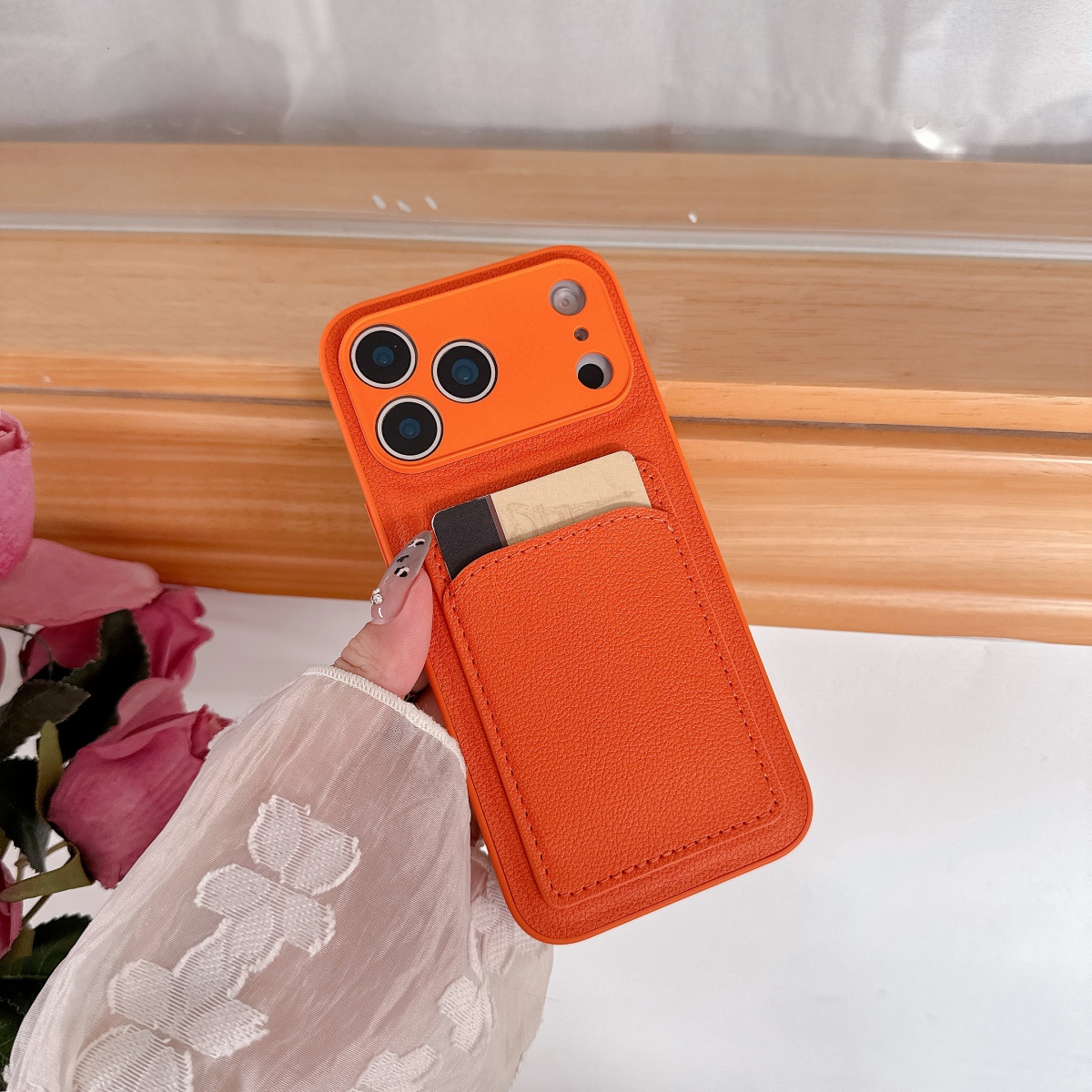 Leather Orange Color Card Hold – Leather Card Wallet recenzja i cena